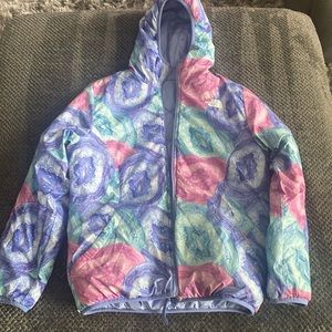Slightly worn reversible North Face coat for girls size 18